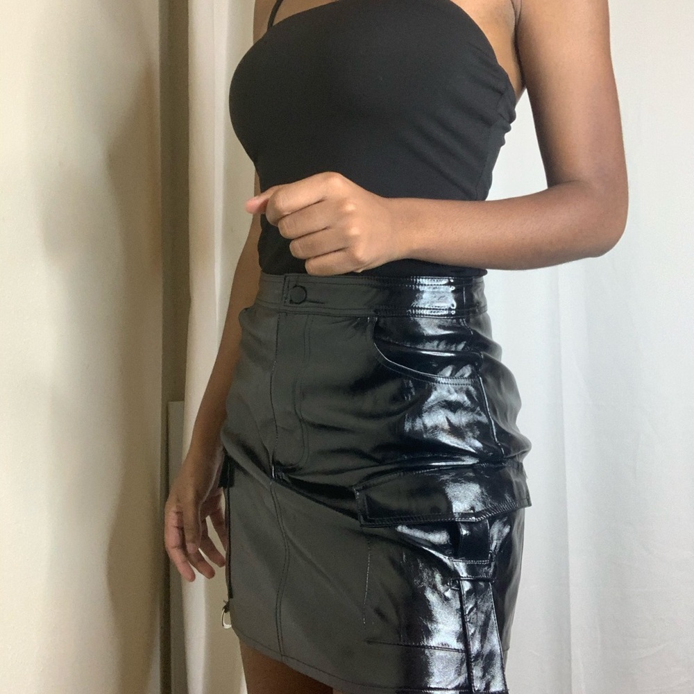 Black Latex Skirt